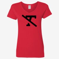 Ladies' Heavy Cotton™ V-Neck T-Shirt Thumbnail