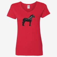 Ladies' Heavy Cotton™ V-Neck T-Shirt Thumbnail