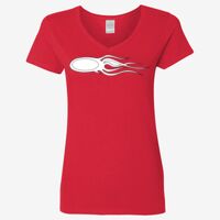 Ladies' Heavy Cotton™ V-Neck T-Shirt Thumbnail