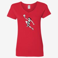 Ladies' Heavy Cotton™ V-Neck T-Shirt Thumbnail