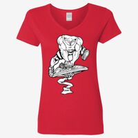 Ladies' Heavy Cotton™ V-Neck T-Shirt Thumbnail