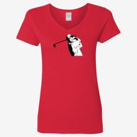 Ladies' Heavy Cotton™ V-Neck T-Shirt Thumbnail