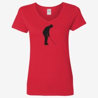 Ladies' Heavy Cotton™ V-Neck T-Shirt Thumbnail