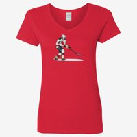 Ladies' Heavy Cotton™ V-Neck T-Shirt Thumbnail