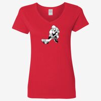 Ladies' Heavy Cotton™ V-Neck T-Shirt Thumbnail