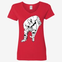 Ladies' Heavy Cotton™ V-Neck T-Shirt Thumbnail